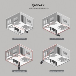 Dalmierz laserowy 30m Gear X, aluminium z recyklingu