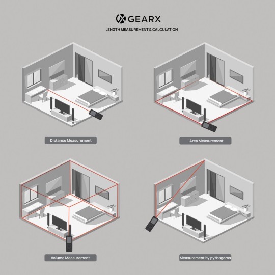 Dalmierz laserowy 30m Gear X, aluminium z recyklingu