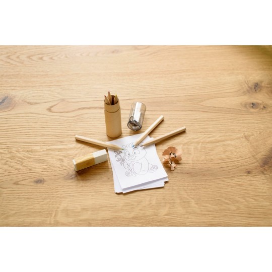 Zestaw kredek, temperówka