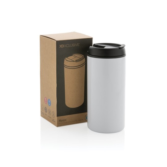 Kubek podróżny 300 ml Metro ze stali nierdzewnej z recyklingu Kubek podróżny 300 ml Metro ze stali nierdzewnej z recyklingu