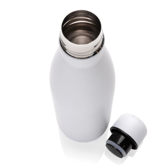 Butelka sportowa 500 ml Eureka, stal nierdzewna z recyklingu Butelka sportowa 500 ml Eureka, stal nierdzewna z recyklingu