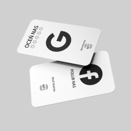 Karty plastikowe zbliżeniowe personalizowane NFC 13,56MHz białe z nadrukiem laserowym jako identyfikator