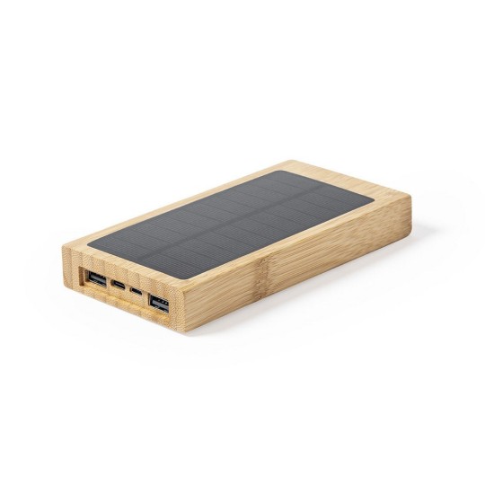 Bambusowy bezprzewodowy power bank 10000 mAh, ładowarka bezprzewodowa 5W, ładowarka słoneczna Bambusowy bezprzewodowy power bank 10000 mAh, ładowarka bezprzewodowa 5W, ładowarka słoneczna