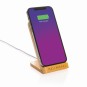 Bambusowa ładowarka bezprzewodowa 5W, stojak na telefon Bambusowa ładowarka bezprzewodowa 5W, stojak na telefon