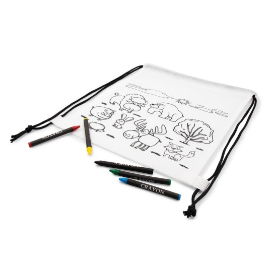 Worek ze sznurkiem do kolorowania, kredki | Brody