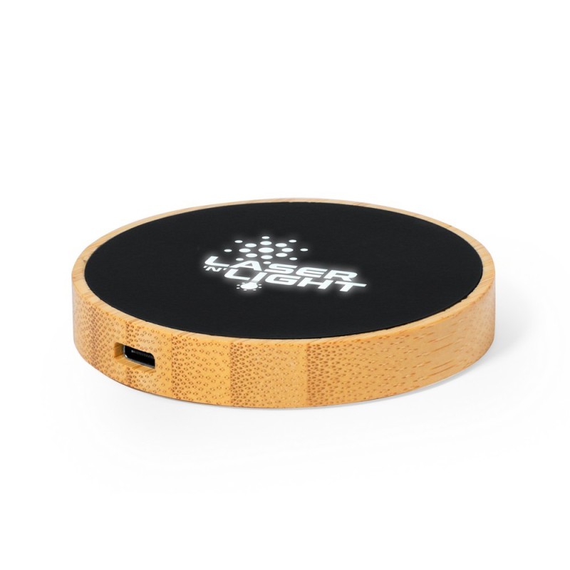 Bambusowa ładowarka bezprzewodowa 15W